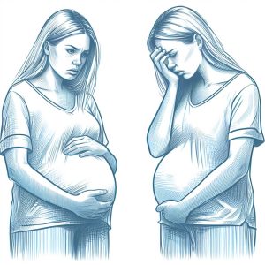 חרדה בהיריון | איור שהופק באמצעות AI
