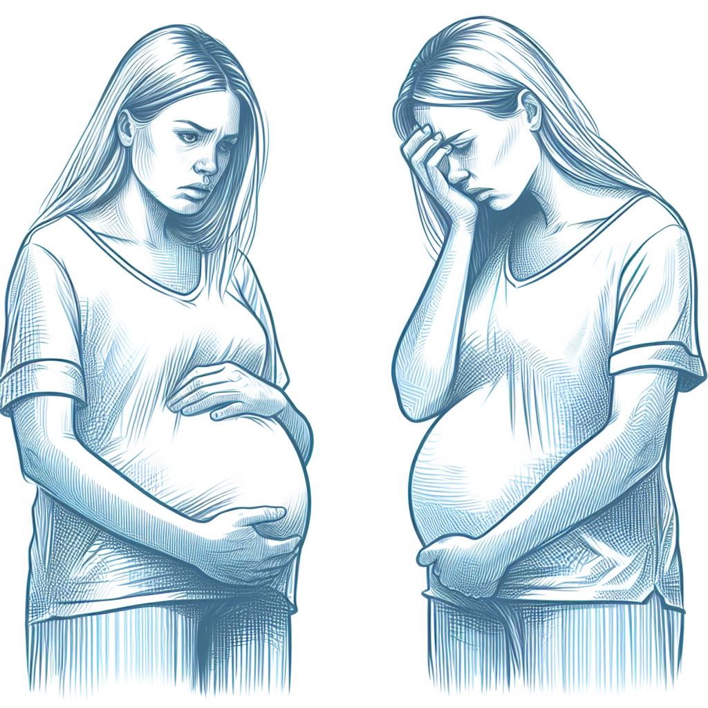 חרדה בהיריון | איור שהופק באמצעות AI